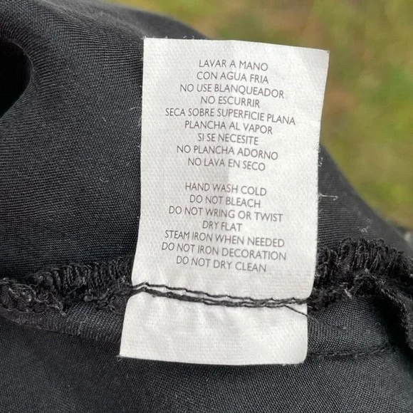 100% Silk Large Daisy Fuentes Black Cream Sequin V-neck Lace Cami Top - Picture 8 of 8